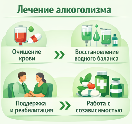 лечение алкоголизма в Коврове этапы